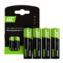 4x AA R6 BATÉRIE 2600mAh ZELENÉ ČLÁNKY BATÉRIE PRE SOLARNÉ LAMPY PRSTY