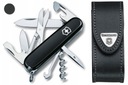 Victorinox 1.3703.3, vreckový nôž Climber + kožené puzdro 4.0520.3, 91 mm