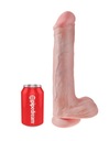 King Cock 13' kohút s loptičkami Flesh dildo so semenníkmi telovej farby 33 cm