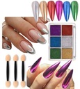 6 X PALETKA NAIL POWDER CHROME EFECT LISTET