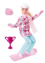 BARBIE ŠPORTOVÁ ZIMNÁ SNOWBOARDERKA BÁBIKA + ACC