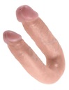 Dvojité dildo telovej farby 35 cm King Cock v tvare písmena U Medium Double Trouble