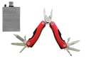 Multitool mini skladací vreckový nôž, červený