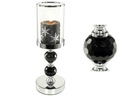 Svietnik Lantern Glamour 2 BLACK Crystal. Barle