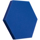 Akustická dekoračná pena, HEXAGON modrý panel, 5 cm