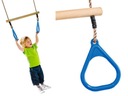 Gymnastická trapézová hojdačka pre deti JF modrá