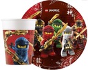 NARODENINOVÁ SÚPRAVA, hrnčeky a tanieriky NINJAGO, 16 ks