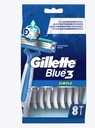 Gillette, jednoduché, jednorazové holiace strojčeky, 8 kusov