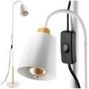 LED stojaca lampa 1xE27 150cm LOFT biela s vypínačom