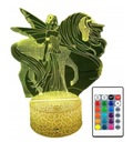 3D LED USB LAMPA PONY JEDNOROŽEC PONY JEDNOROŽEC PEGAZOVÁ LAMPA 16 FAREB