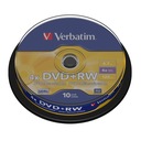 VERBATIM DVD+RW 4,7 GB 4X CAKE*10 43488