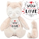 Teddy Bear maskot SOVA Na Valentína Vzory YOU MY LOVE