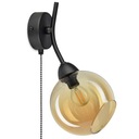 Honey E14 LED sklenená guľová nástenná lampa