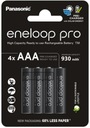 4xPanasonic Eneloop PRO R3 AAA 930mAh batérie