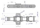 Podávacia reťaz CA550VD, K1 svorka každých 6 článkov, 5m WARYŃSKI