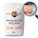 Sklenené mikroguľôčky 200 - 300 µm 25 kg, pieskované sklo, sklenené guľôčky