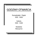 Otváracie hodiny nálepiek na okná | 45x45cm | W31