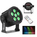 SLIM PAR Beamz 6x 3W RGB REMOTE COLORS reflektor