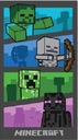 PLÁŽOVÝ OTERÁK 70X140 MINECRAFT CREEPER ENDERMAN ZOMBIE SKELETON