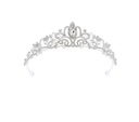 SVADBA/18 TEENSKÝCH OZDOBA DO VLASOV CROWN SILVER DIADEM + RUKAVICE ZADARMO