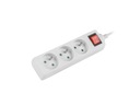 Lanberg Power strip 3m, biela, 3 zásuvky