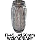 FLEXIBILNÝ KONEKTOR VÝFUKU FI-45 L=150mm VYSTUŽENÝ