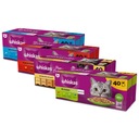 WHISKAS Vrecúško pre dospelých 4x40x85g Mix príchutí