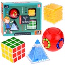 Puzzle Logická kocka bludisko sada 4 kusov GR0631