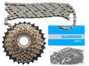 7-rýchlostná voľnobežka MF-TZ500 14-28T + reťaz Shimano HG40 114 článkov