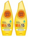 DAX SUN Emulzia SPF15 KAKAOVÉ MASLO ARGÁNOVÝ OLEJ na opaľovanie 2 x 175 ml