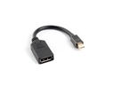 Lanberg AD-0003-BK mini Displayport (M) - Displayport (F) adaptérový kábel čierny