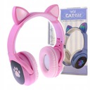 ŽIARIVÉ SLÚCHADLÁ S MAČIČKAMI UŠI CAT EARS LED FM