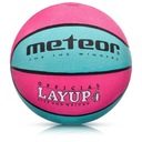 Basketbalová lopta Meteor LayUp 4 ružová a modrá 07078 4