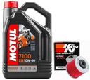 Olej MOTUL 7100 10W40 4L. + Filter KN-145, Yamaha BT1100 Bulldog, 02-06