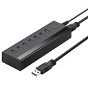 7v1 HUB splitter adaptér USB-A na 7x USB-A 5Gb/s čierny