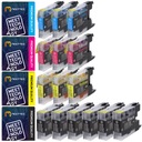 15x XL atramentové kazety pre Brother DCP-J525W DCP-J725DW MFC-J6710DW LC1240 LC1280