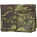 Camo turistická kempingová plachta MFH Tarp 3x3 M95 CZ Camo s poťahom