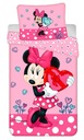 DETSKÉ POSTELIENKY 140x200 DISNEY MINNIE MOUSE BAVLNENÝ OBLIEK NA VANKÚŠ RUŽOVÝ