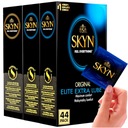 Sada klasických tenkých kondómov SKYN ORIGINAL + ELITE EXTRA LUBE, 44 ks