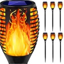 6x Solárna lampa Flame 1,2W plameň 51cm IP44