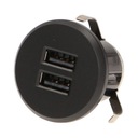 Dvojitá nabíjačka 2x USB 3,4A 5V DC zapustená do pracovnej dosky, čierna