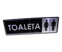 Toaletná tabuľa 20x6 WC - rôzne prevedenia, Čierna AL