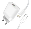 Rýchla nabíjačka USB-C zástrčka 20W kábel pre iPhone