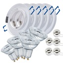 5x HALOGÉNOVÉ SKLO SVIETIDLO + LED GU10 4,3W OSRAM