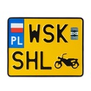 Žltá doska WSK SHL na vintage motocykel