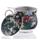 Hrnček s infuzérom Flowers Retro keramický nálevník porcelán 480ml