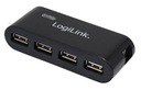 4-portový USB 2.0 HUB s napájaním, čierny