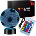 FUTBALOVÉ 3D LED NOČNÉ LAMPY FARBY + DIAĽKOVÉ OVLÁDANIE