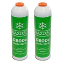 2x plynové chladivo ISOBUTANE r600a 420g