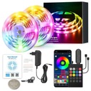 20M RGB 5050 LED pásik s diaľkovým ovládaním hudby Bluetooth